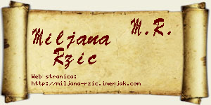 Miljana Ržić vizit kartica